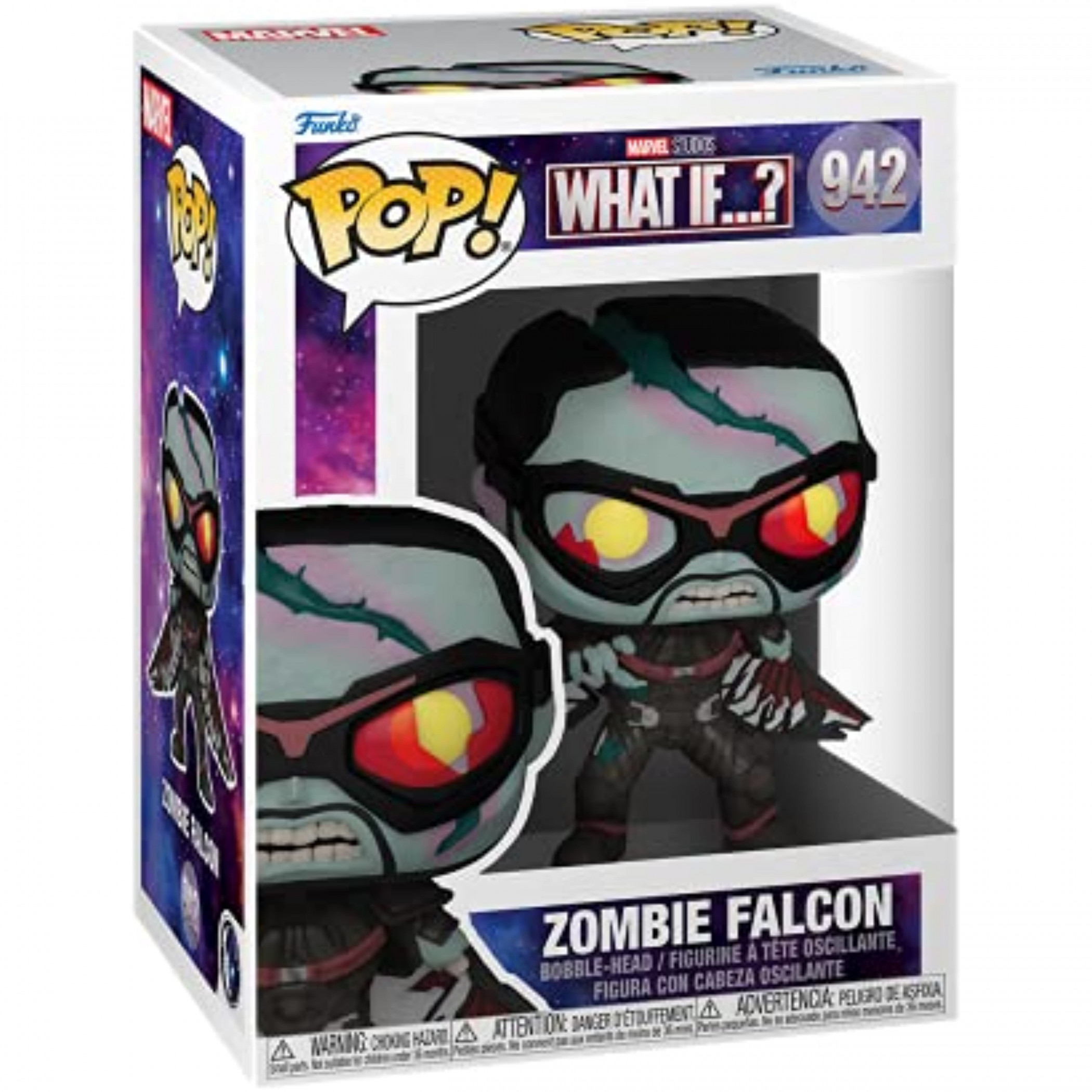 Marvel Studios What If...? Series Zombie Falcon Funko Pop Vinyl Figure